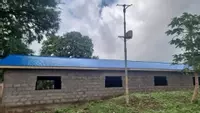 The rear view of the new building.